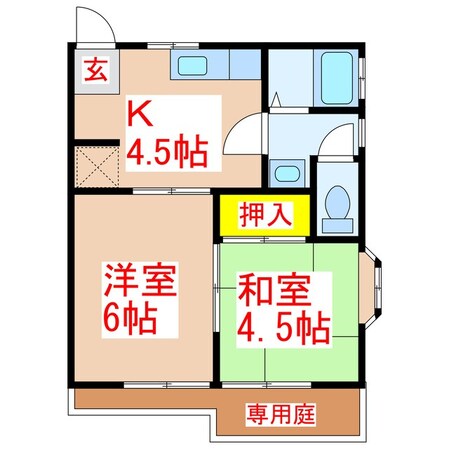 コーポつさきの物件間取画像